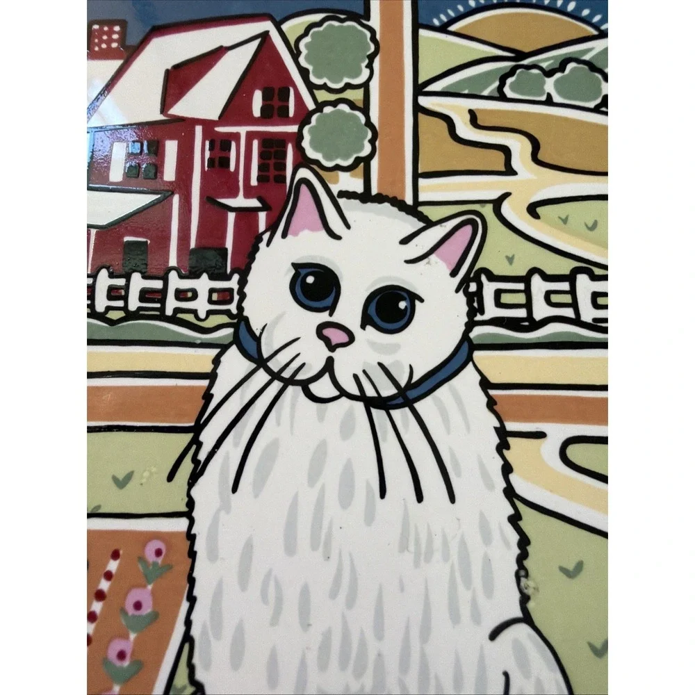 Sigma The Tastesetter By Andrea West 1983 Farm Cat & Rooster Wall Decor Framed